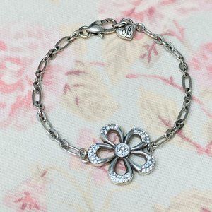 Brighton Brand Bracelet Flower with White Crystals
